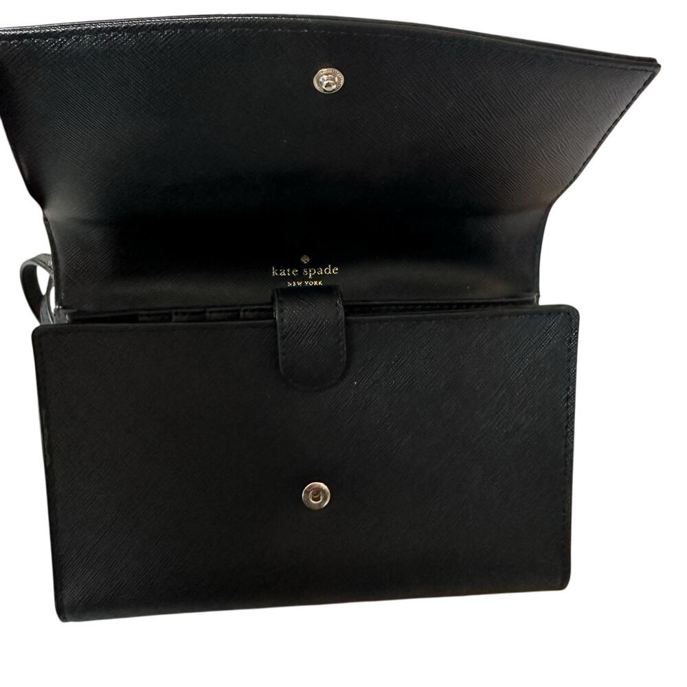 Kate Spade Womens Handbag Purse Black Small Wallet Minimalist Capsule Everyday - Picture 8 of 10
